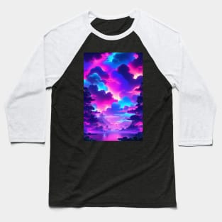 Fantasy neon clouds aesthetic Baseball T-Shirt